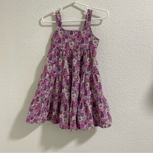 Toddler girl purple floral summer dress